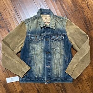 Cult of Individuality Sample Suede and Denim Jean Jacket #C166